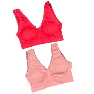 Lot Of 2 Daisy Fuentes Seamless Padded Bralettes Bras